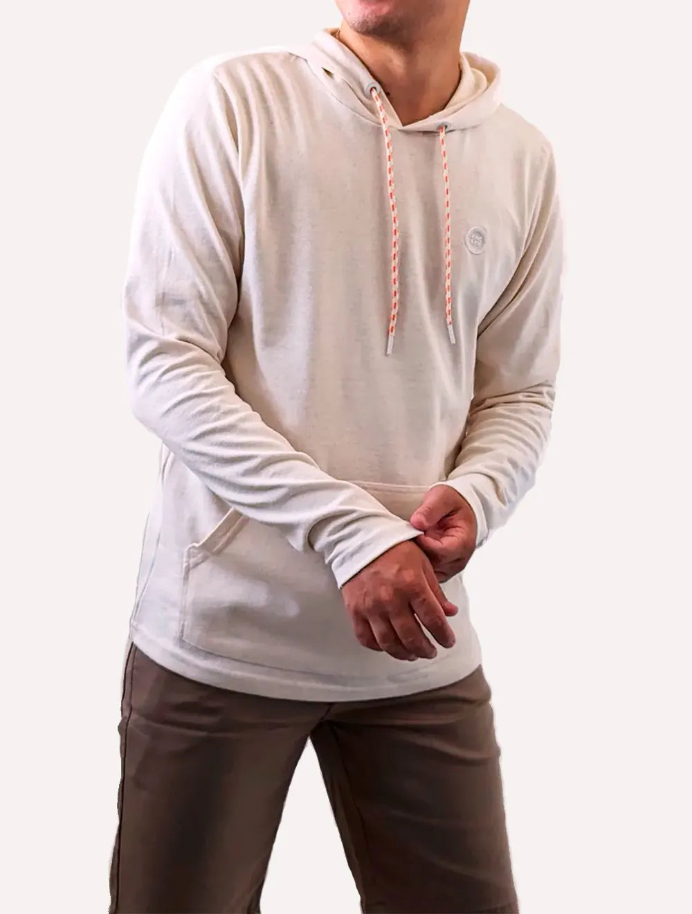 Blusão King & Joe Masculino Malha Capuz Off-White