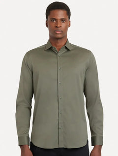 Camisa Aramis Masculina Cosmo Stretch Algodão Poliamida Verde Sálvia