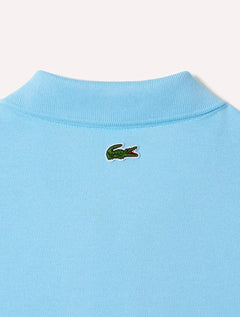 Polo Lacoste Masculina Regular Piquet Quilted Crocodile Badge Azul Claro