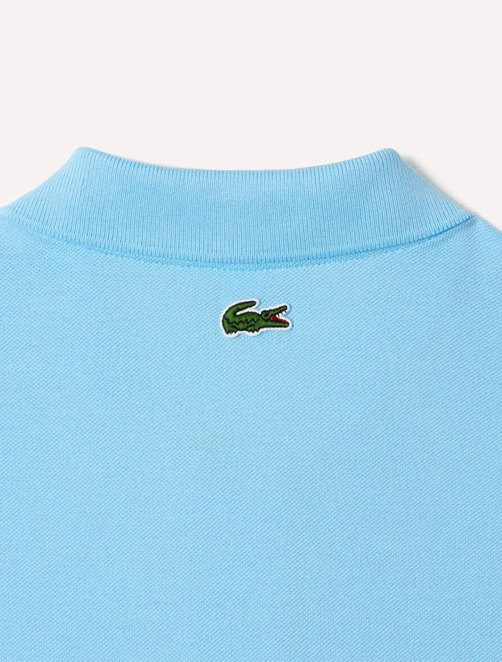 Polo Lacoste Masculina Regular Piquet Quilted Crocodile Badge Azul Claro