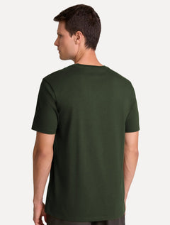 Camiseta John John Masculina Regular Embossed Verde Militar