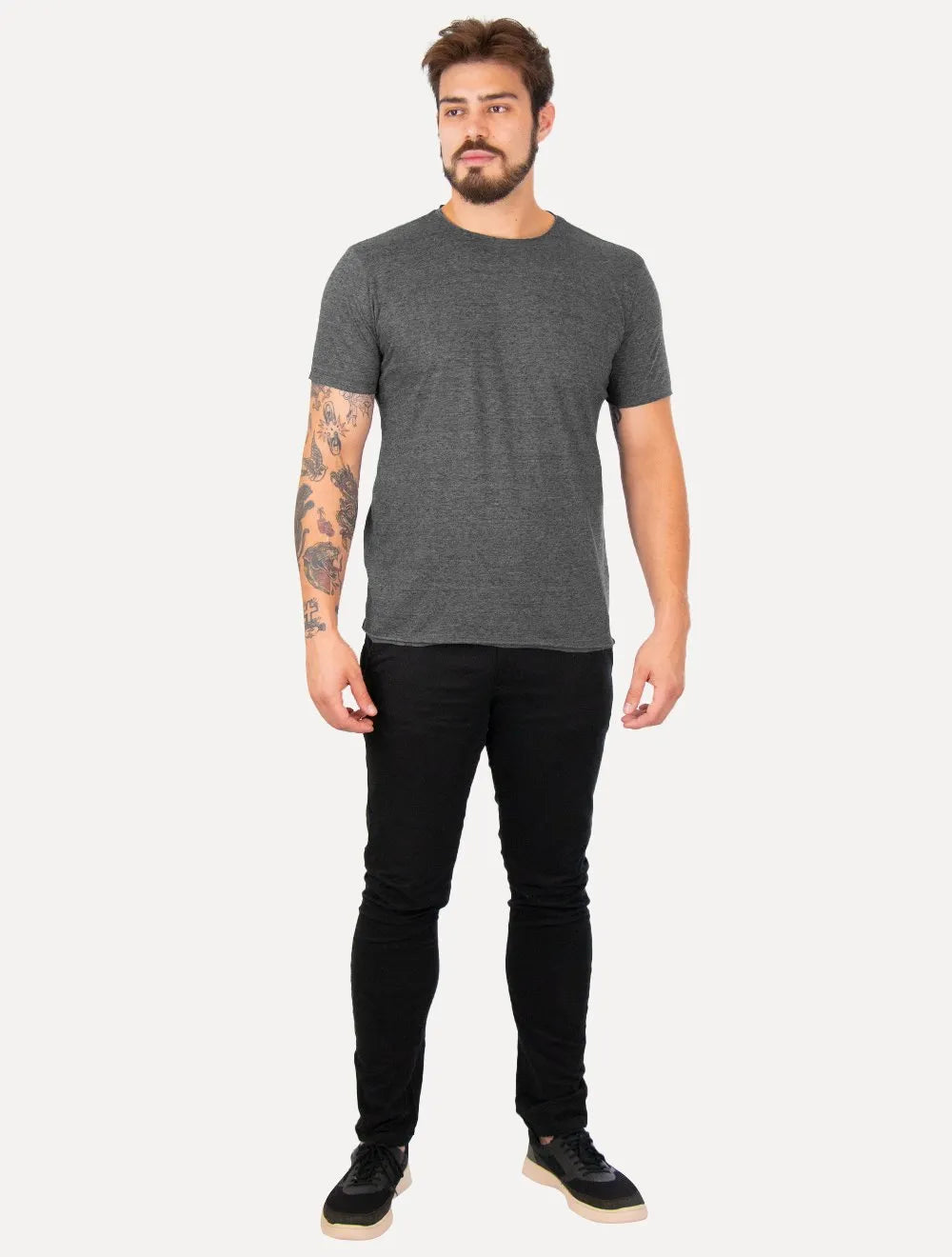 Camiseta John John Masculina Regular Single Basic Chumbo Mescla