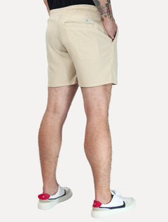 Bermuda King & Joe Masculina Tradicional Linho Caqui Claro