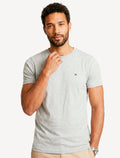 Camiseta Tommy Hilfiger Masculina Essential Cotton Cinza Claro Mescla