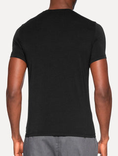Kit Camisetas Empório Armani Masculina C-Neck Printed Logo Preta e Branca