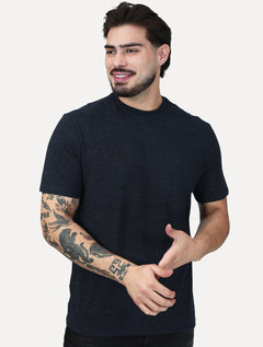 Camiseta Calvin Klein Jeans Masculina Piquet Núvola Azul Marinho