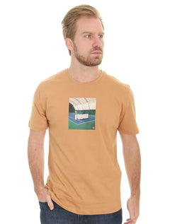 Camiseta Forum Masculina New Box Court Print Cáqui