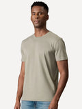 Camiseta Calvin Klein Jeans Masculina Crewneck Essentials Cáqui Médio