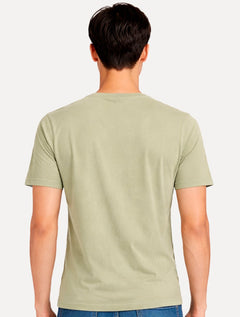 Camiseta King & Joe Masculina Basic Small Dark Logo Cáqui