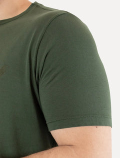 Camiseta Ellus Masculina Maxi Logo Classic Brush Verde Floresta