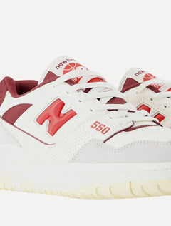 Tênis New Balance Masculino Casual 550 Dark Red Cáqui Claro