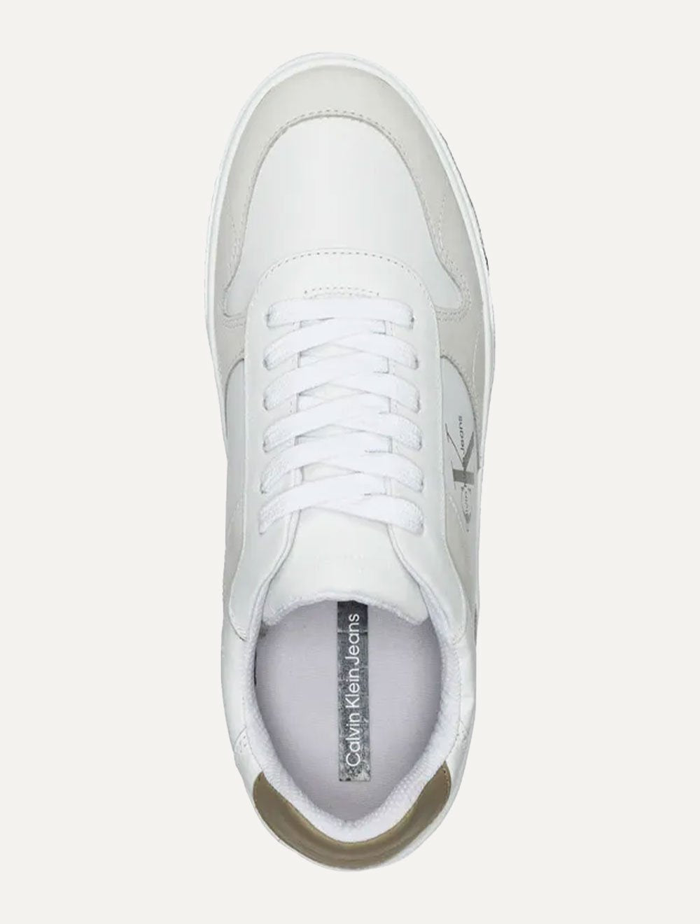 Tênis Calvin Klein Jeans Masculino Couro Sash Re Issue Logo Branco