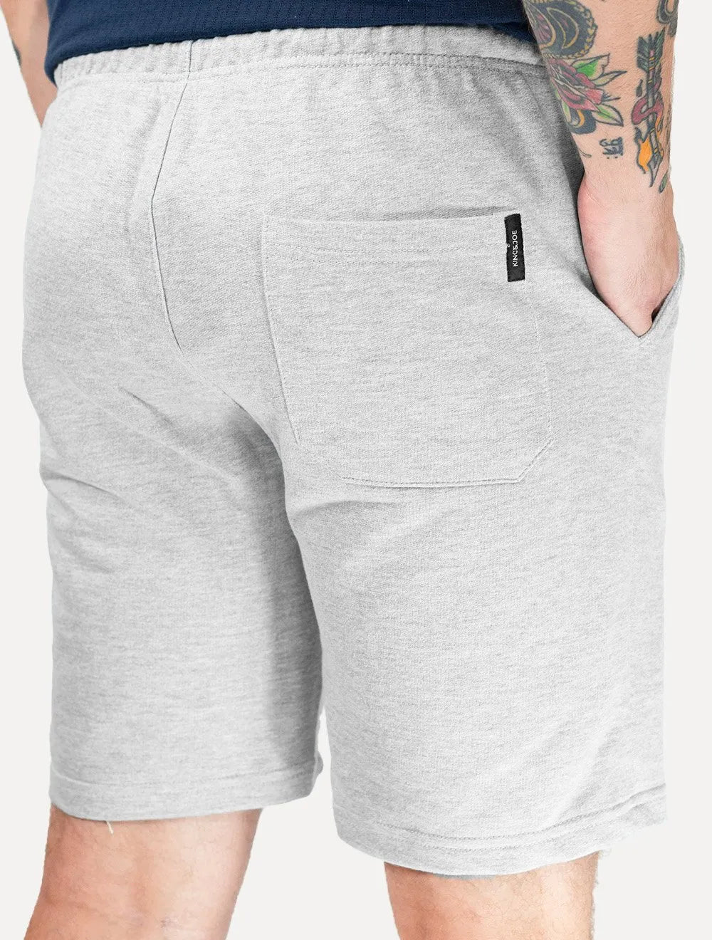 Bermuda King & Joe Masculina Moletom Comfort Logo Rubber Cinza Mescla