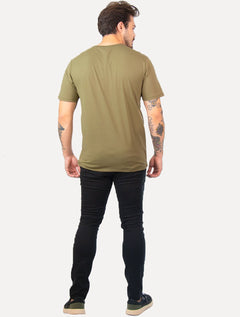 Camiseta John John Masculina Regular New Divided Verde Oliva
