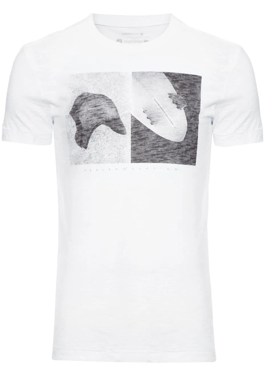Camiseta Osklen Masculina Slim Rough Cap Neoprene Branca