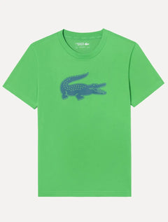 Camiseta Lacoste Masculina Jersey Sport 3D Logo Verde Menta