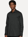 Camisa Aramis Masculina Slim Tricoline Liso Stretch Gerafite