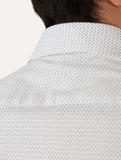 Camisa Tommy Hilfiger Masculina Slim Mini Print Branca