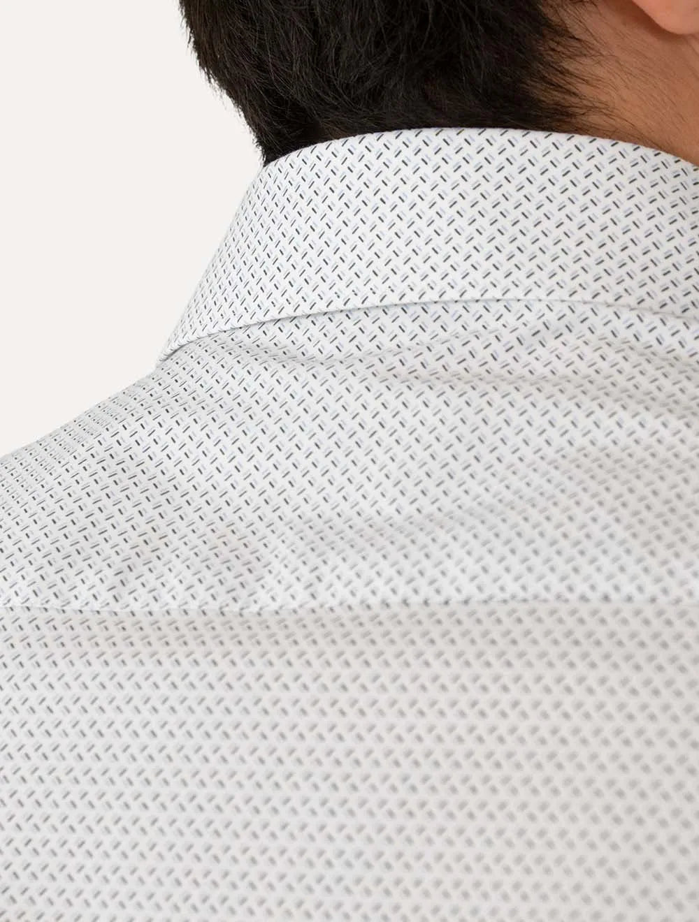 Camisa Tommy Hilfiger Masculina Slim Mini Print Branca
