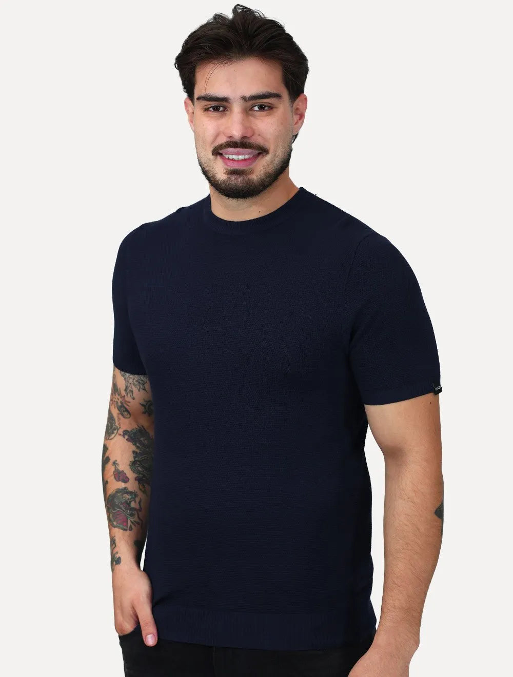 Polo Dixen Masculina Tricot Manga Curta Verde