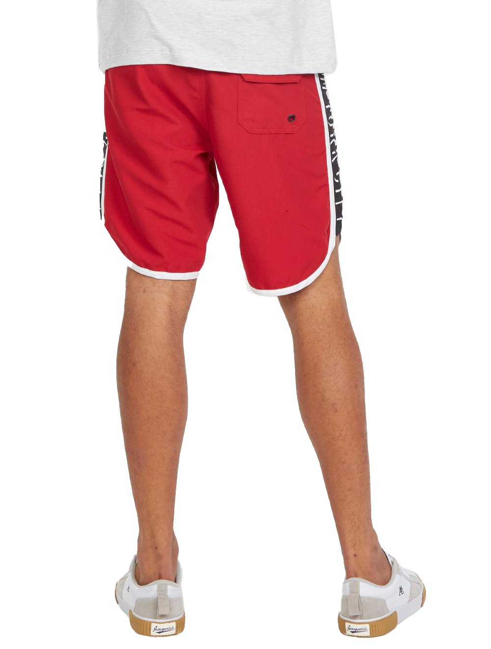 Bermuda Aeropostale D'Água Masculina New York City Side Sash Vermelha