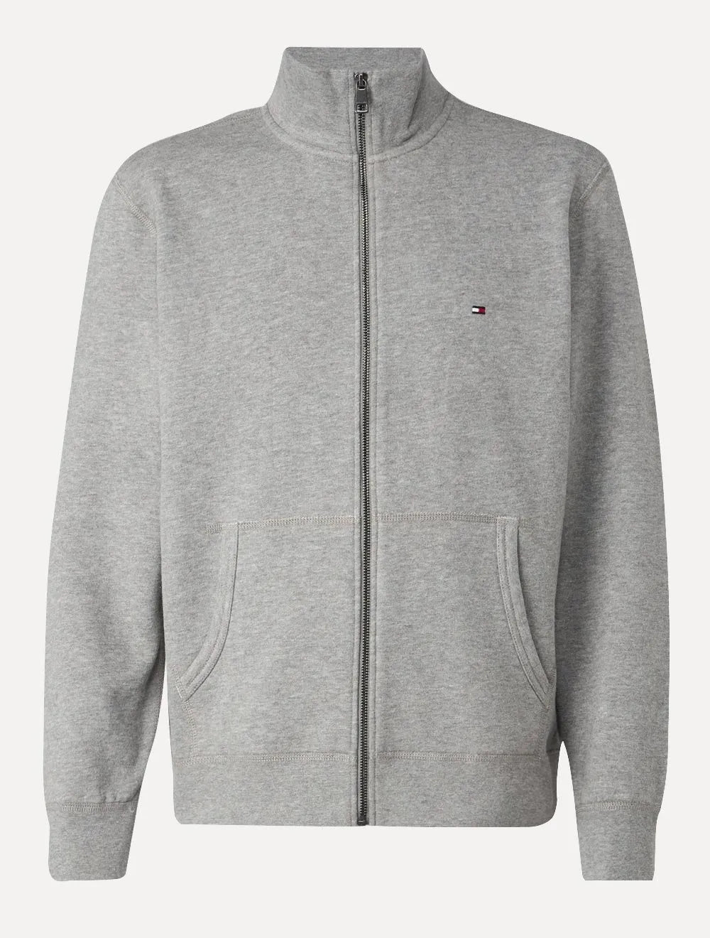 Moletom Tommy Hilfiger Masculino Essential Terry Zip-Thru Cinza Mescla