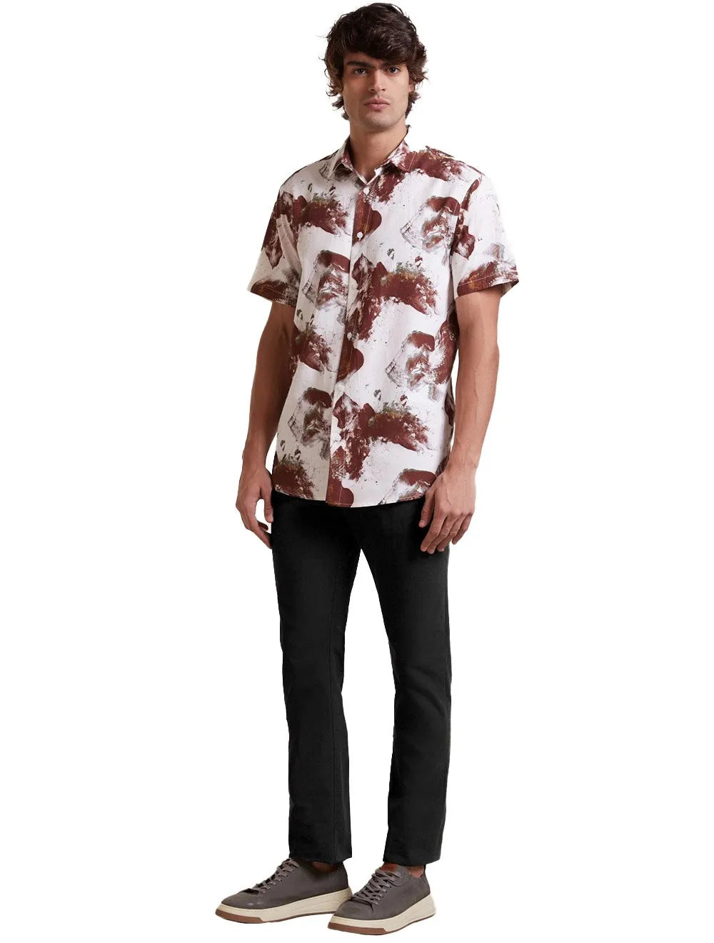 Calça Forum Sarja Masculina Slim Paul Preta