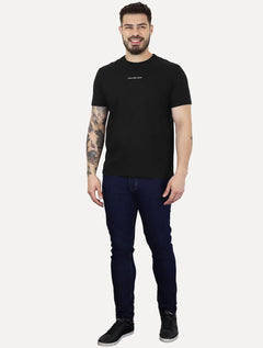 Camiseta Calvin Klein Jeans Masculina Institutional Small Logo Preta