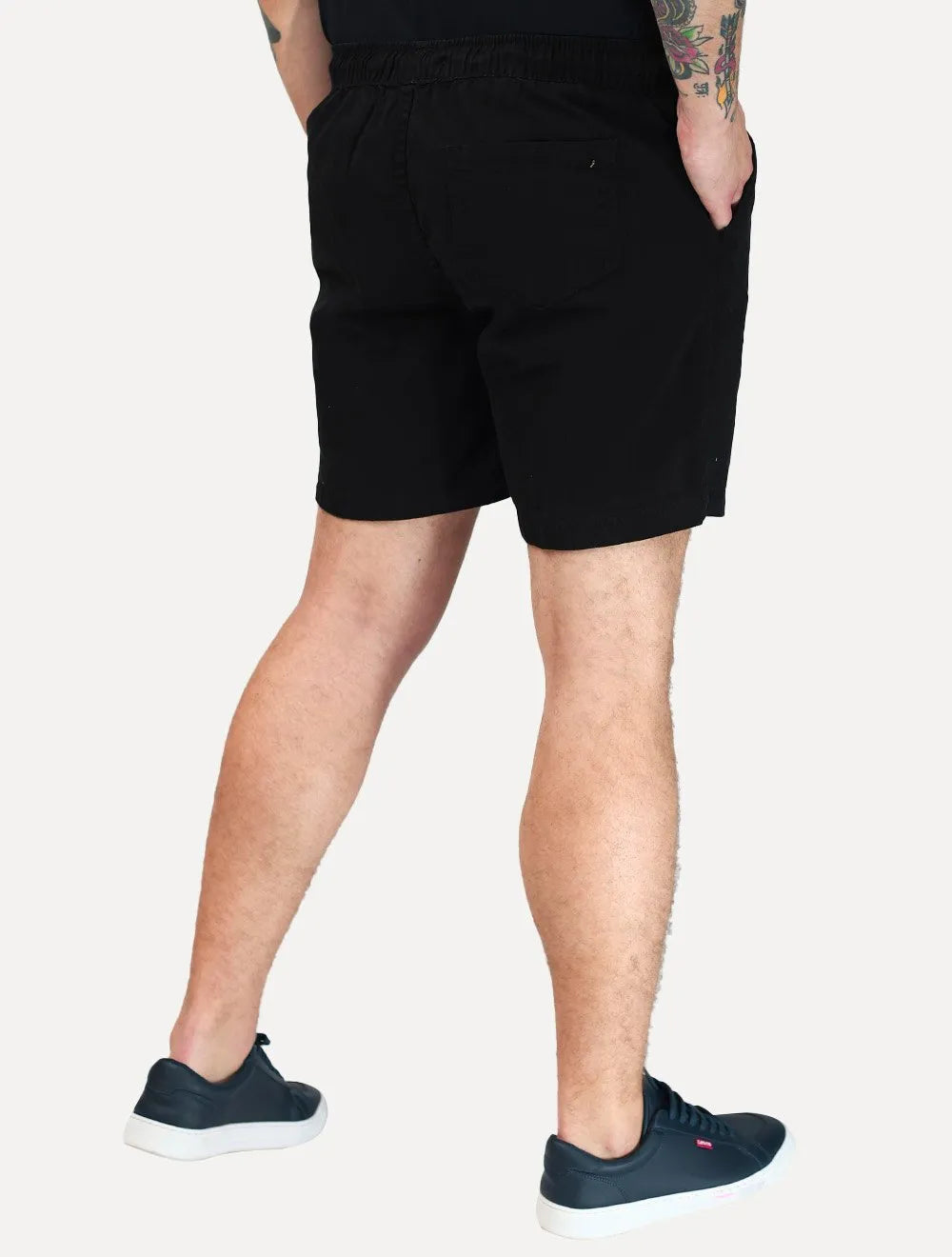 Short Calvin Klein Jeans Sarja Masculino Color Elastic Silk Logo Preto