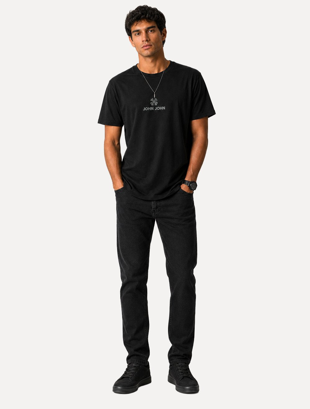 Camiseta John John Masculina Regular Fit Loft Preta