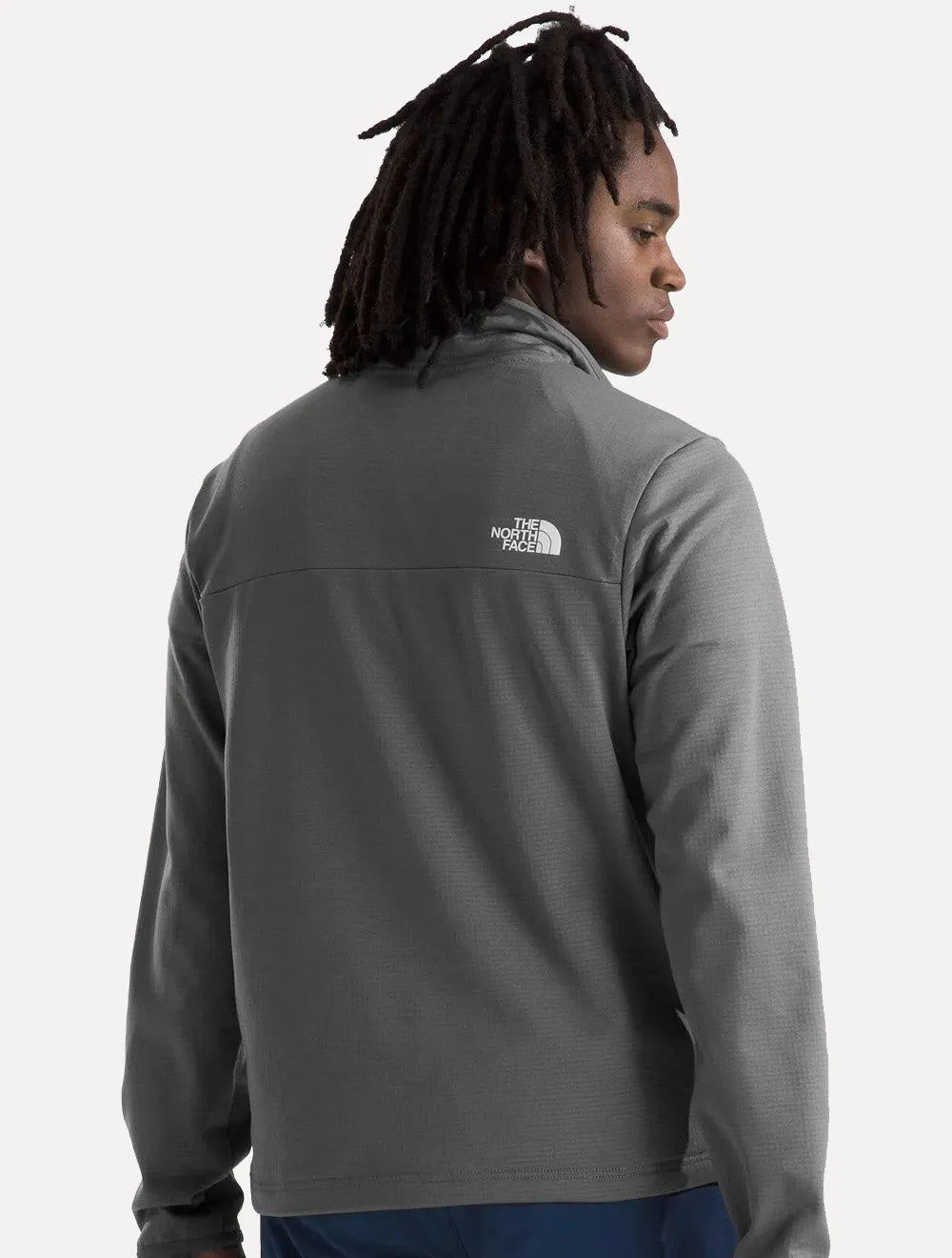 Blusa The North Face Masculina Pulover Cedar Trail Grid Fleece 1/4 ZIP Cinza
