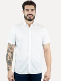Camisa Calvin Klein Jeans Masculina Manga Curta Básica Logo Peito Branca