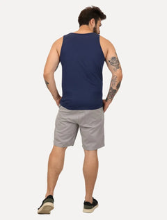 Regata Ellus Masculina Cotton Fine Classic Logo Azul Marinho