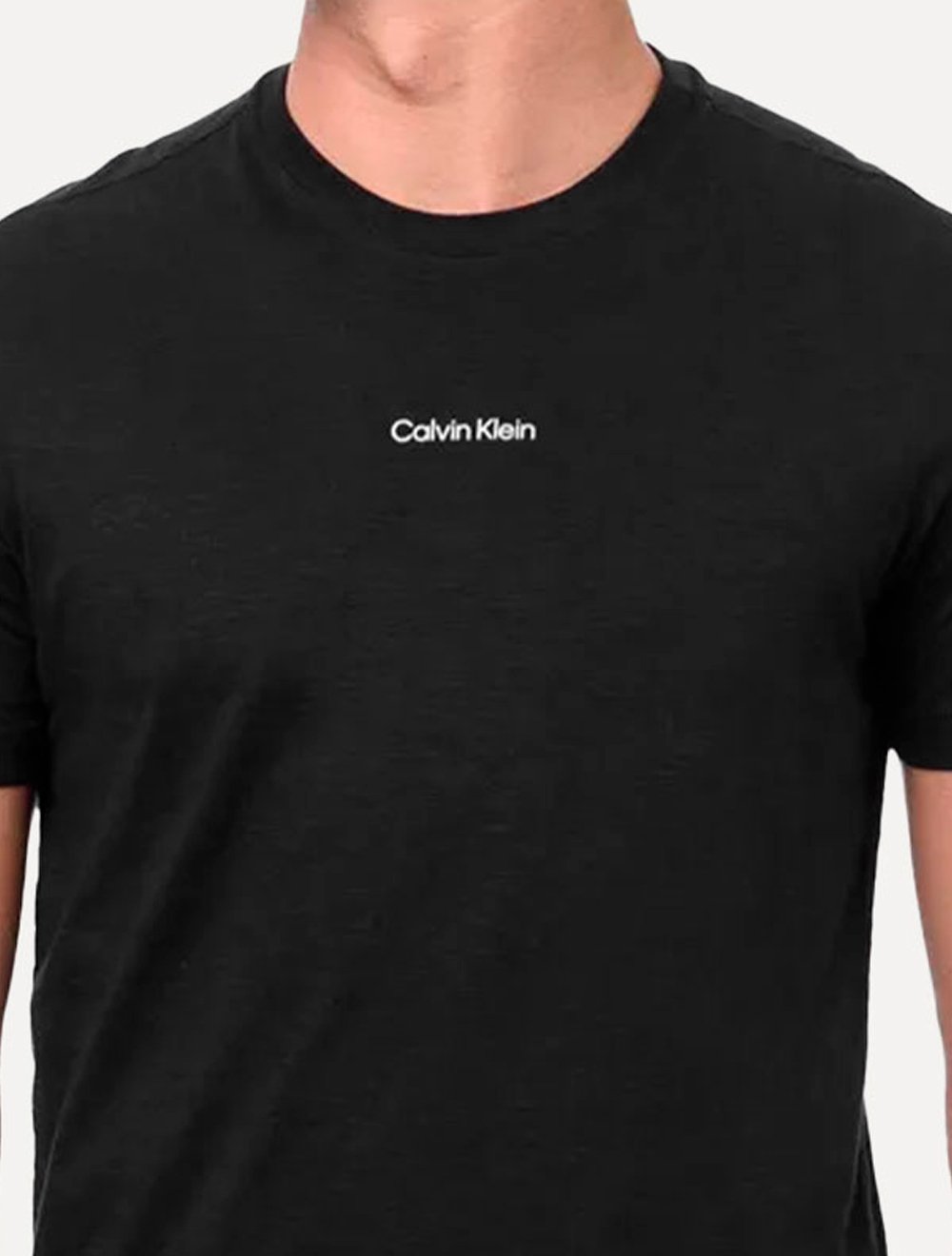 Camiseta Calvin Klein Masculina Flame Front Logo Preta
