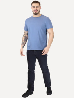 Camiseta Ellus Masculina Cotton Fine Easa Duocolor Azul Médio