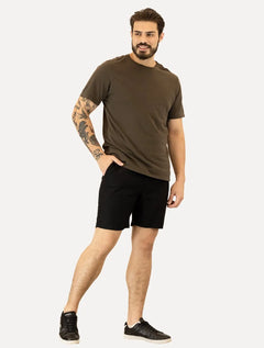 Camiseta Ellus Masculina Cotton Fine Classic Logo Marrom Escuro