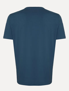 Camiseta Individual Masculina Slim Pima Soft Touch Logo Azul