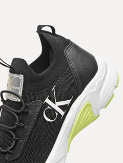 Tênis Calvin Klein Jeans Masculino CKJ Baixo New Runner Knitt Preto