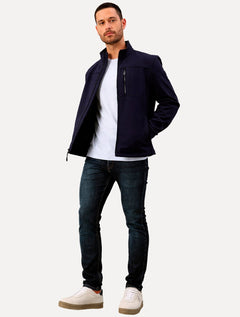 Jaqueta Calvin Klein Masculina Basic FullZiper Aquaguard Azul Marinho