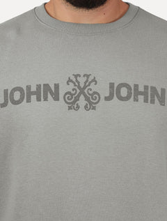Moletom John John Masculino New Basic Logo Rusty Cinza