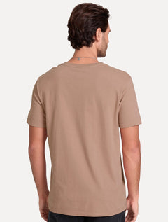 Camiseta John John Masculina Regular Fit Brand Cáqui Médio