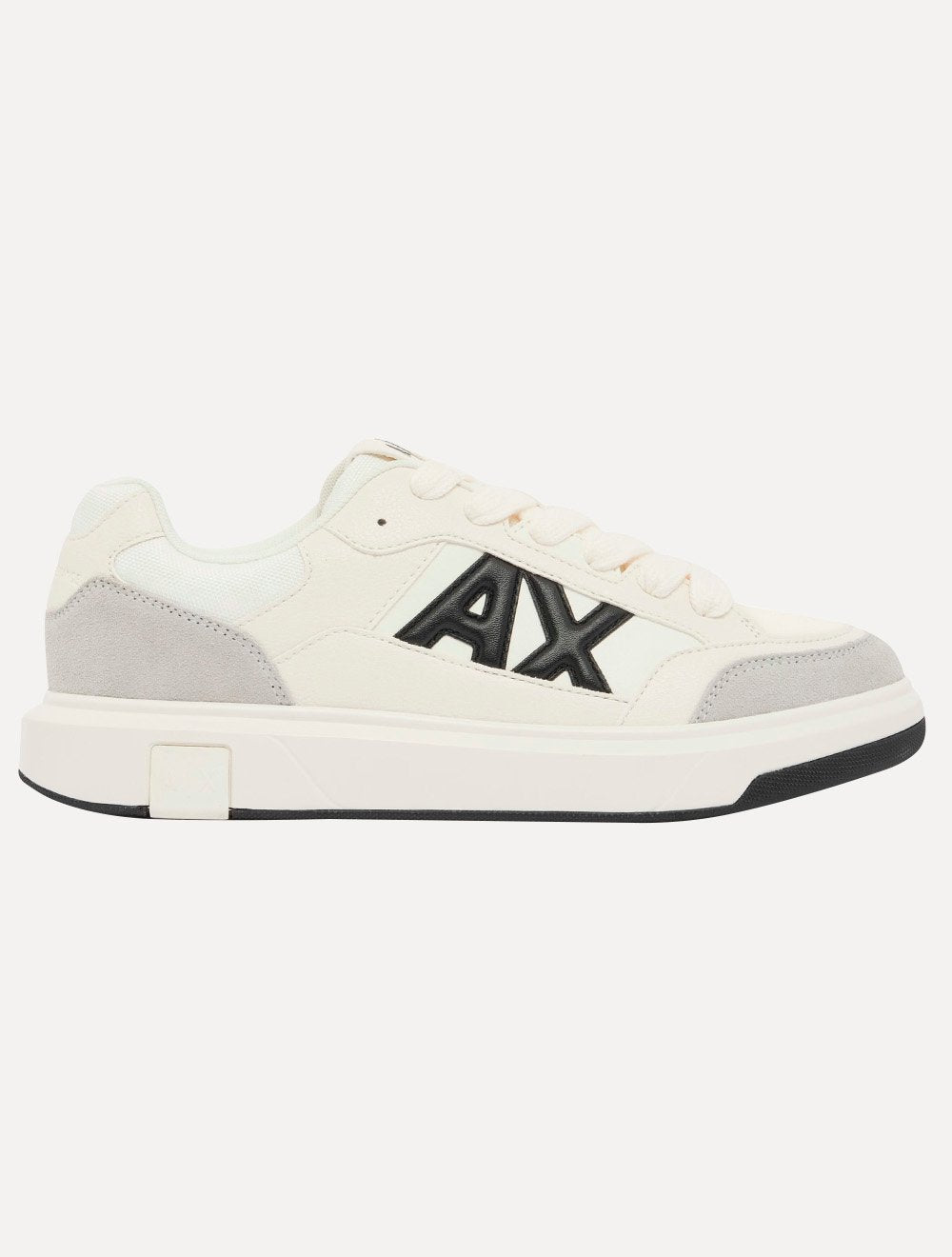 Tênis Armani Exchange Masculino Suede Sneaker Rubber Sole Branco
