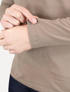 Camiseta Calvin Klein Masculina Meia Malha CK Cáqui Médio
