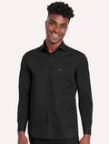 Camisa Aramis Masculina Regular Tricoline Stretch Pocket Preta