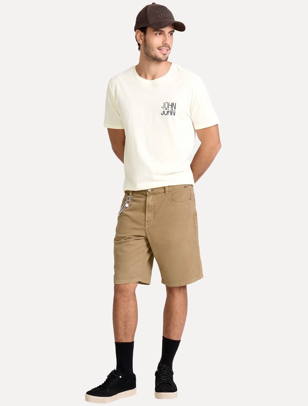 Camiseta John John Masculina Regular Fit Air Off White