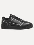 Tênis Empório Armani Masculino Couro White Line Preto