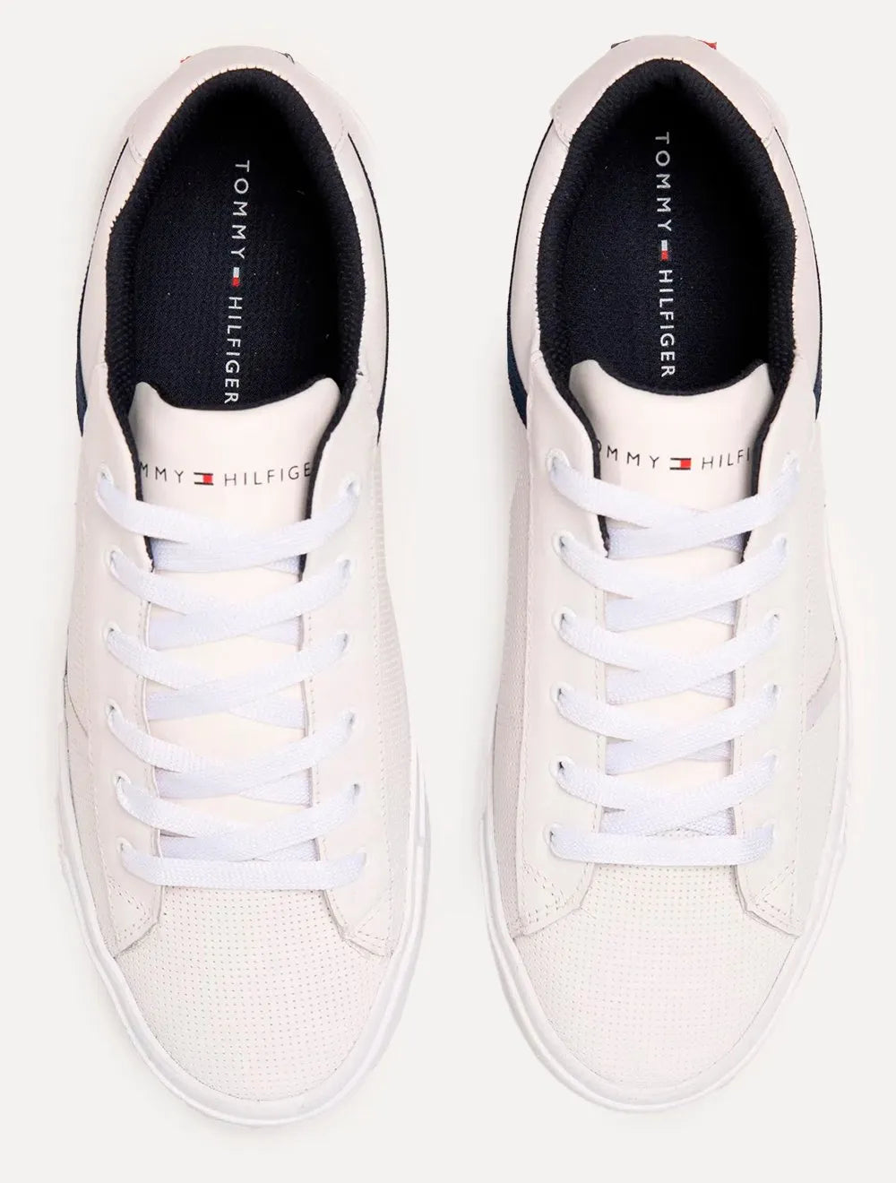 Tênis Tommy Hilfiger Masculino Jay 13A Iconic Leather Puched Branco