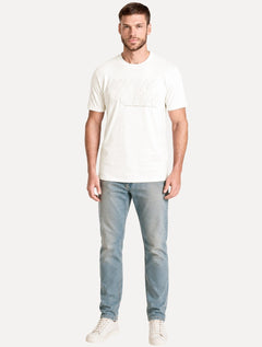 Camiseta John John Masculina Regular Fit Track Brand Branca