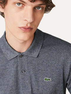 Polo Lacoste Masculina Classic Fit Mescla Chumbo