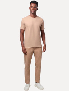 Calça Calvin Klein Jeans Masculina Slim Color Sarja Stretch Cáqui Médio